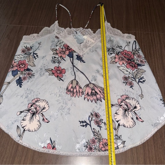 Lovestitch Women’s Medium Floral Print Lace Camisole Tank Racerback - Picture 9 of 9